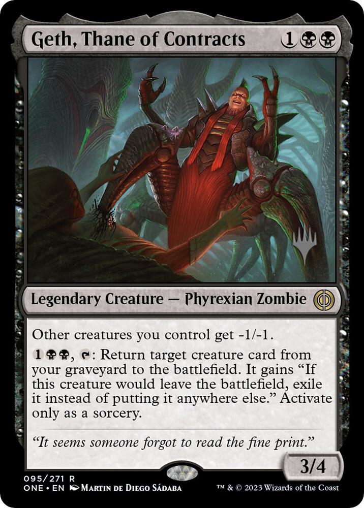 Geth Thane of Contracts 95 (Promo Pack: Phyrexia: All Will Be One)  | Good Games Modbury