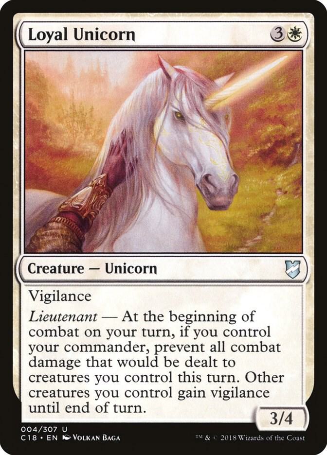 Loyal Unicorn 4/307 (Commander 2018)  | Good Games Modbury
