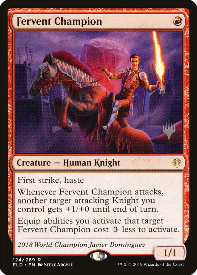 Fervent Champion (Promo Pack) [Throne of Eldraine Promos] | Good Games Modbury