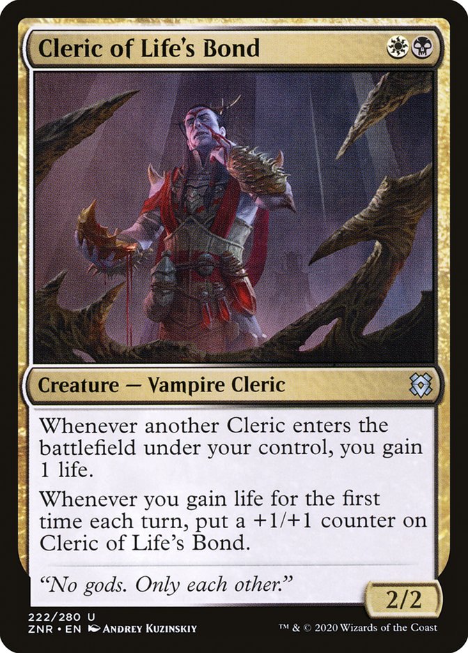 Cleric of Life's Bond 222/280 (Zendikar Rising)  | Good Games Modbury