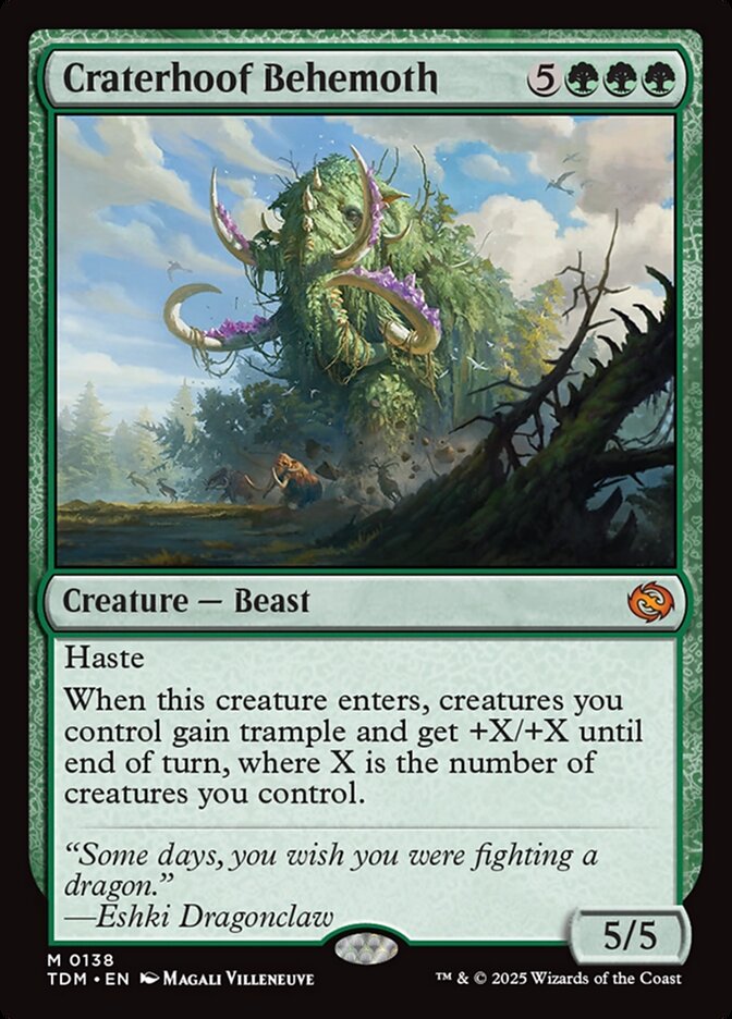Craterhoof Behemoth 138/291 (Tarkir: Dragonstorm)  | Good Games Modbury