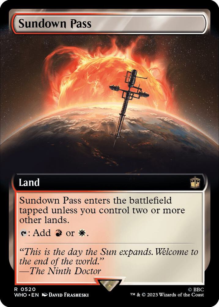 Sundown Pass 520/331 (Universes Beyond: Doctor Who)  - Extended Art | Good Games Modbury
