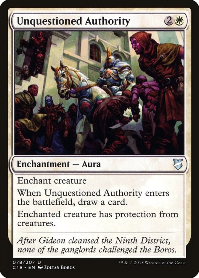 Unquestioned Authority 78/307 (Commander 2018)  | Good Games Modbury