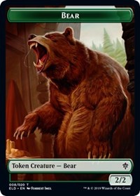 Bear // Food (16) Double-Sided Token [Throne of Eldraine Tokens] | Good Games Modbury