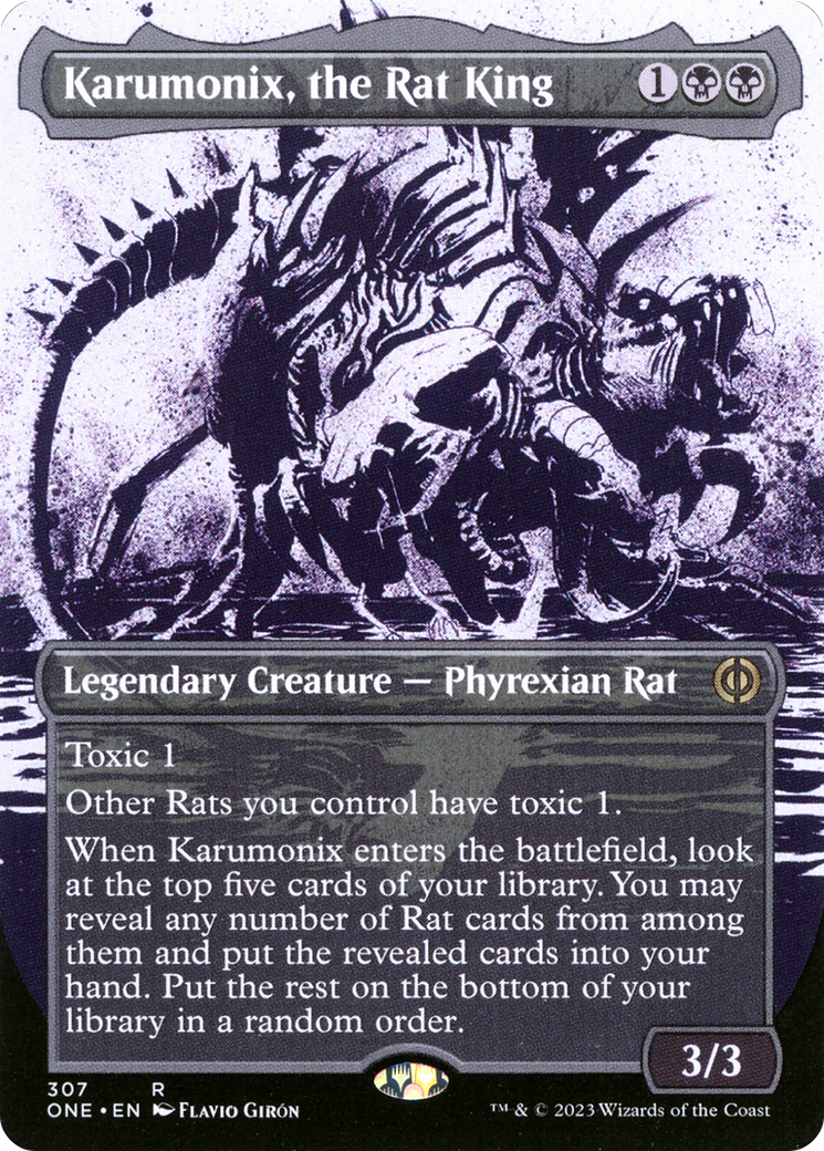 Karumonix, the Rat King (Borderless Ichor) [Phyrexia: All Will Be One] | Good Games Modbury