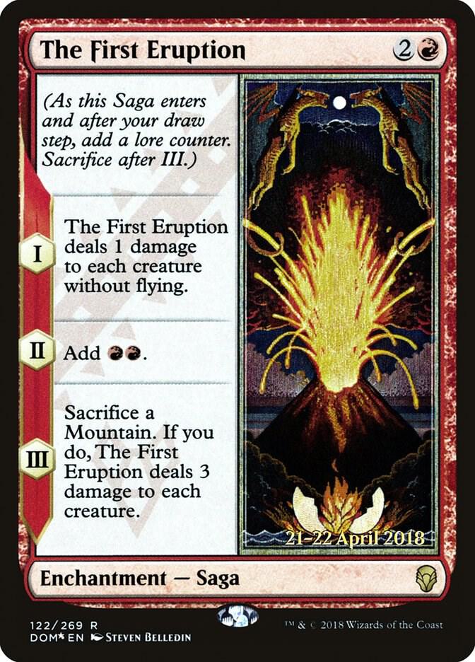 The First Eruption 122s/118 (Prerelease Cards)  - Foil | Good Games Modbury