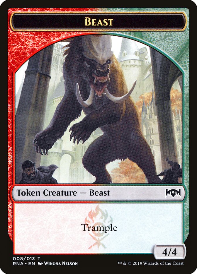 Beast Token [Ravnica Allegiance Tokens] | Good Games Modbury