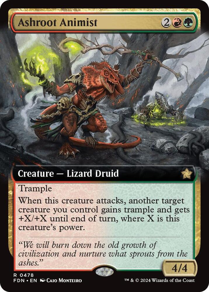 Ashroot Animist 478/291 (Foundations)  - Extended Art Foil | Good Games Modbury