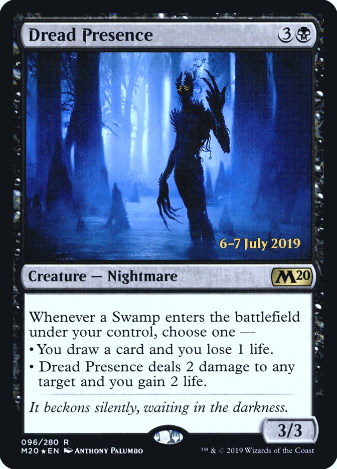 Dread Presence [Core Set 2020 Prerelease Promos] | Good Games Modbury