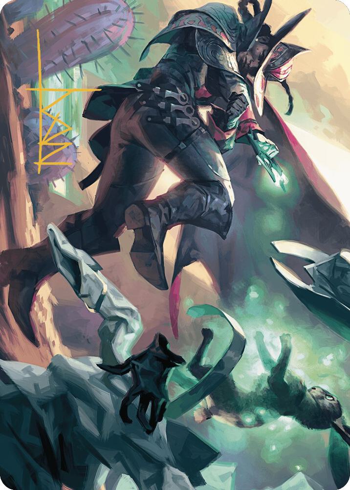 Metamorphic Blast Art Card Gold Stamped Signature 7 (Art Series: Outlaws of Thunder Junction)  | Good Games Modbury