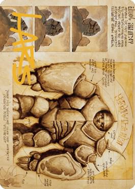 Precursor Golem Art Card Gold Stamped Signature 72 (Art Series: The Brothers' War)  | Good Games Modbury