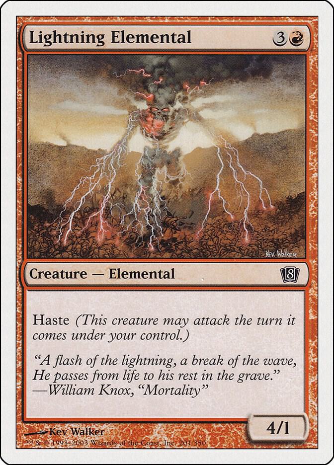 Lightning Elemental 201/350 (8th Edition)  | Good Games Modbury