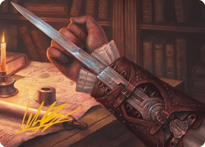 Hidden Blade Art Card Gold Stamped Signature 9 (Art Series: Universes Beyond: Assassin's Creed)  | Good Games Modbury