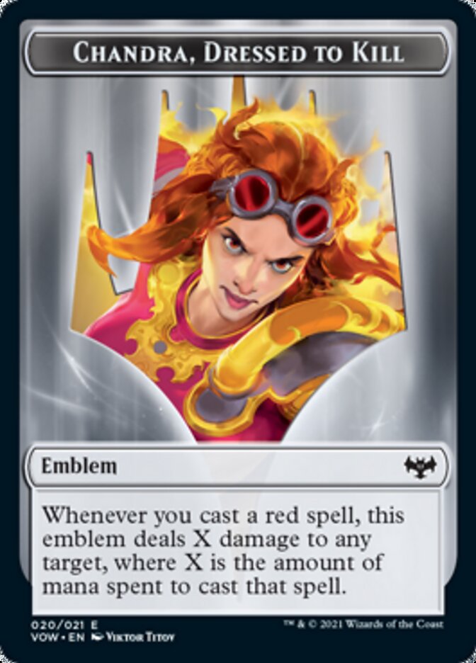Chandra, Dressed to Kill Emblem [Innistrad: Crimson Vow Tokens] | Good Games Modbury