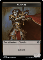 Vampire (0006) // Vampire Demon Double-Sided Token [The Lost Caverns of Ixalan Commander Tokens] | Good Games Modbury