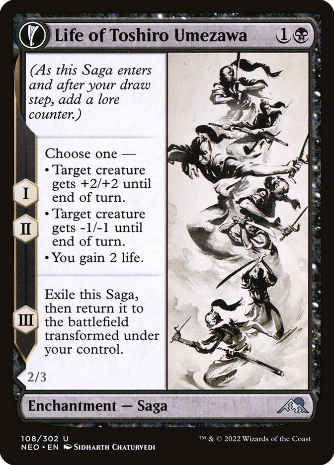 Life of Toshiro Umezawa // Memory of Toshiro 108/302 (Kamigawa: Neon Dynasty)  - Foil | Good Games Modbury