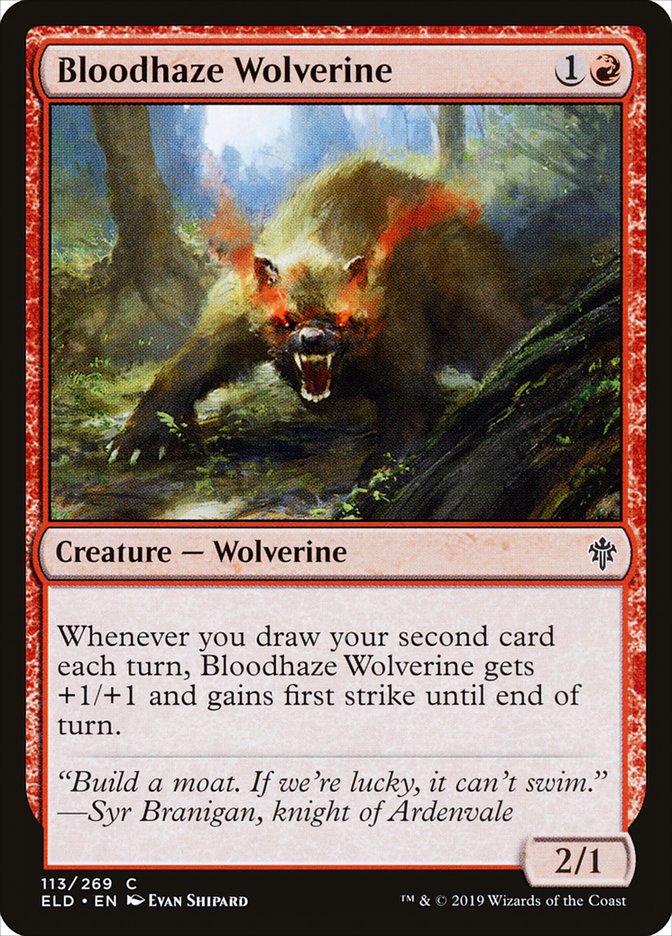 Bloodhaze Wolverine [Throne of Eldraine] | Good Games Modbury