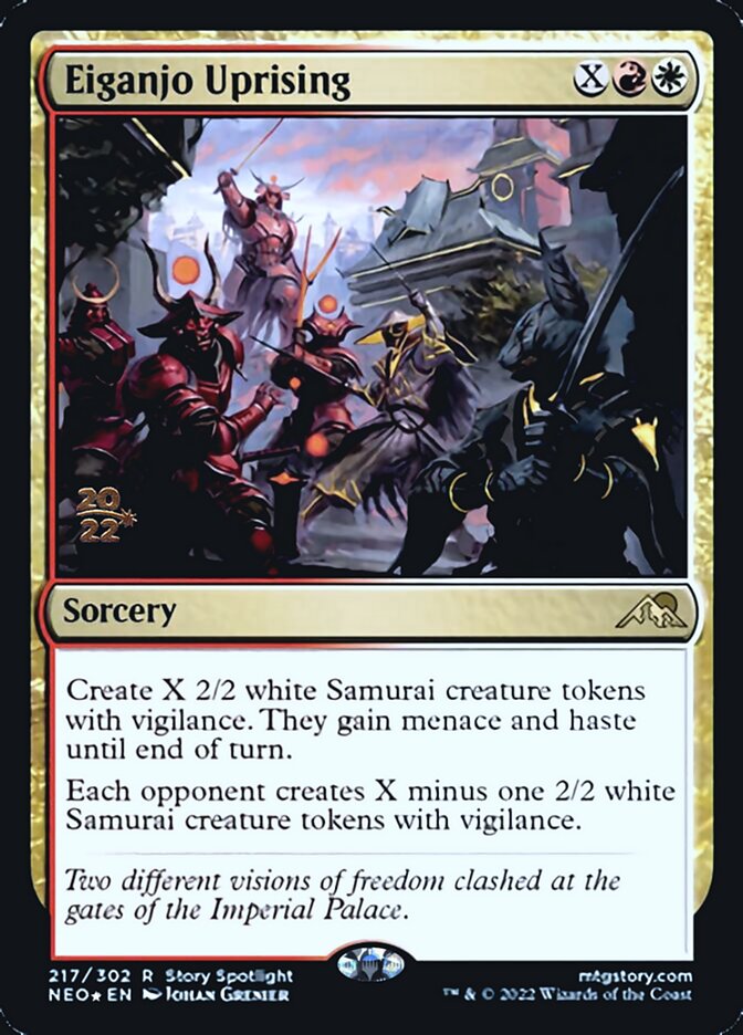 Eiganjo Uprising [Kamigawa: Neon Dynasty Prerelease Promos] | Good Games Modbury