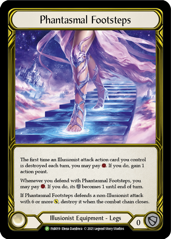 Phantasmal Footsteps (Golden) [FAB019] (Promo)  Cold Foil | Good Games Modbury