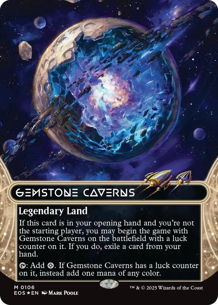 Gemstone Caverns  106 (Edge of Eternities: Stellar Sights)  - Borderless Galaxy Foil | Good Games Modbury