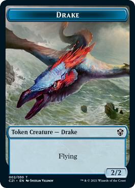 Drake Elemental Double sided Token 2 // 2 (Commander 2021)  | Good Games Modbury