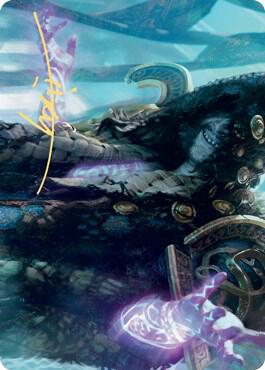 Valki God of Lies Art Card Gold Stamped Signature 28 (Art Series: Kaldheim)  | Good Games Modbury