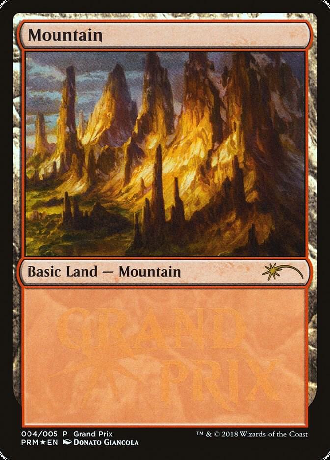Mountain 4/5 (Grand Prix Promos)  - Foil | Good Games Modbury