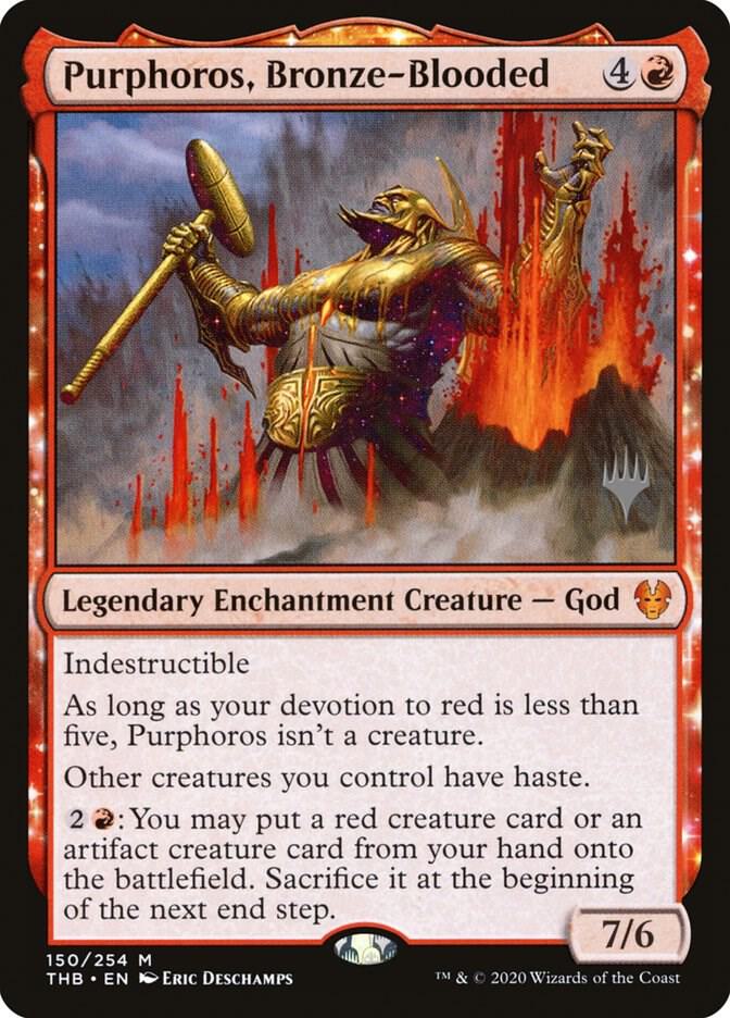 Purphoros Bronze Blooded 150 (Promo Pack: Theros Beyond Death)  - Foil | Good Games Modbury