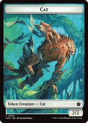 Cat (0001) // Cat (0002) Doubled-Sided Token [Foundations Tokens] | Good Games Modbury