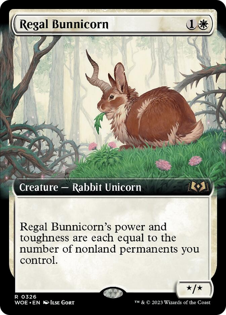 Regal Bunnicorn (Extended Art) [Wilds of Eldraine] | Good Games Modbury