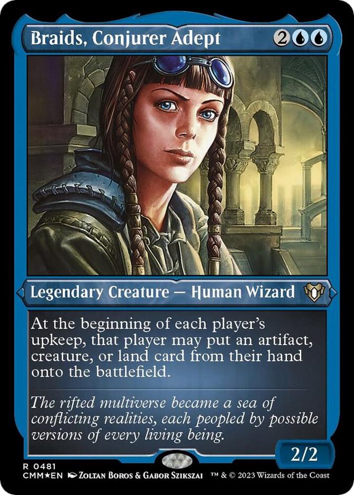 Braids, Conjurer Adept 481 (Commander Masters)  - Etched Foil | Good Games Modbury