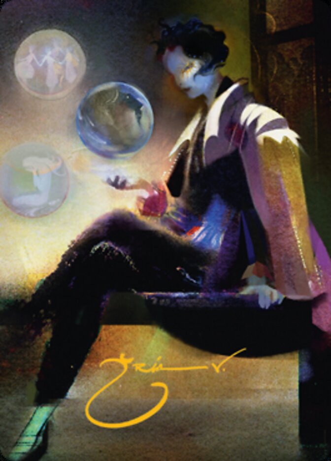 Obscura Interceptor Art Card (Gold-Stamped Signature) [Streets of New Capenna Art Series] | Good Games Modbury