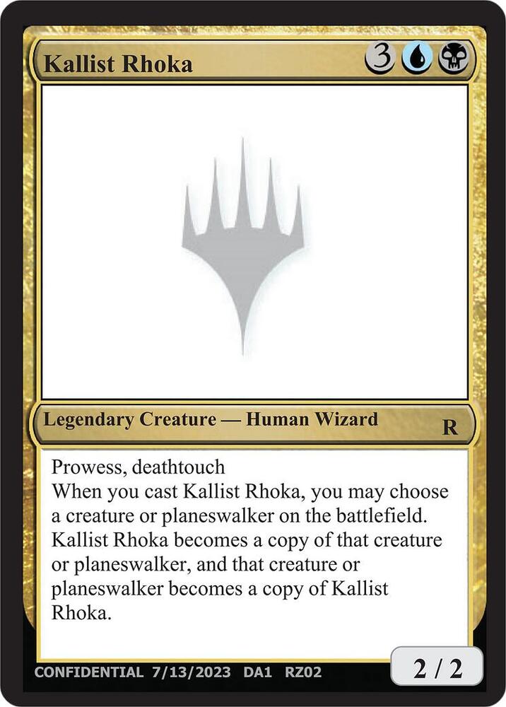 Kallist Rhoka RZ02a/477 (Un-Known Event Playtest Cards)  | Good Games Modbury