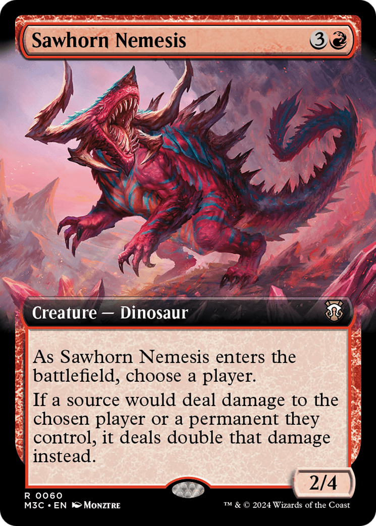 Sawhorn Nemesis (Extended Art) [Modern Horizons 3 Commander] | Good Games Modbury
