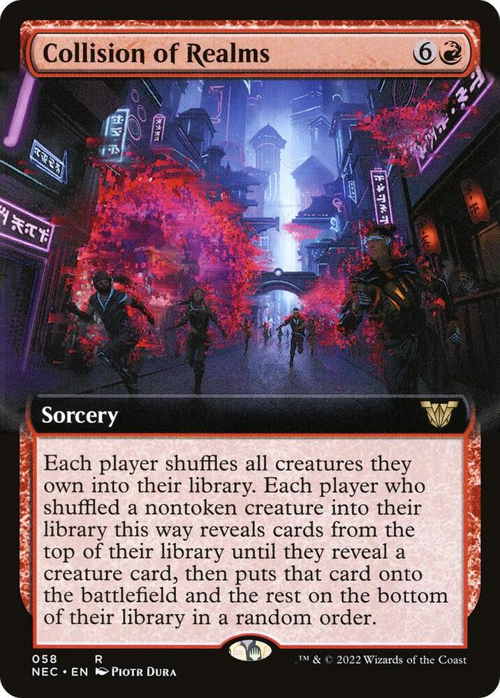 Collision of Realms 58/38 (Commander: Kamigawa: Neon Dynasty)  - Extended Art | Good Games Modbury