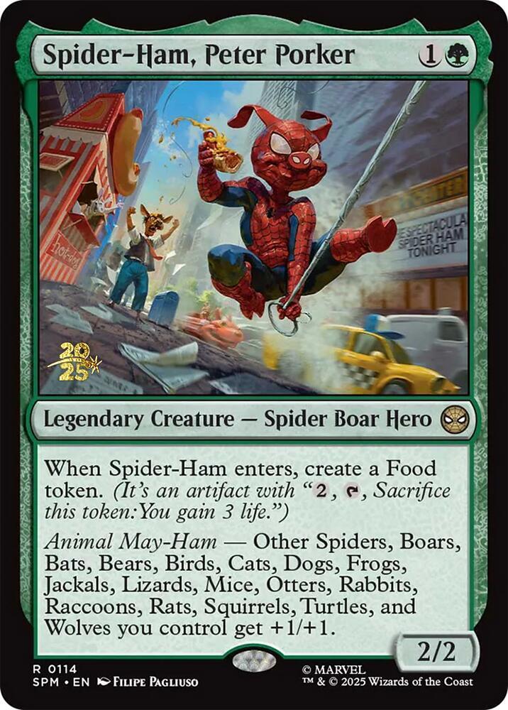 Spider-Ham, Peter Porker 114s/73 (Prerelease Cards)  - Foil | Good Games Modbury
