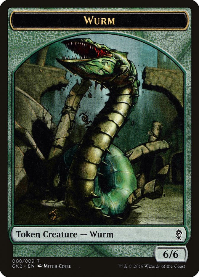 Saproling // Wurm Double-Sided Token [Ravnica Allegiance Guild Kit Tokens] | Good Games Modbury