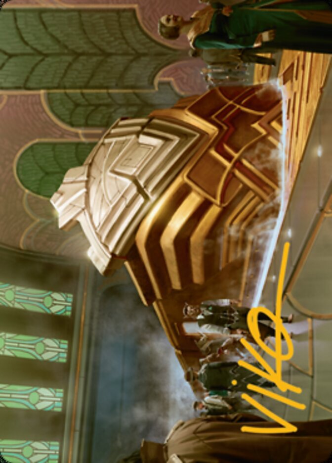 Capenna Express Art Card (Gold-Stamped Signature) [Streets of New Capenna Art Series] | Good Games Modbury