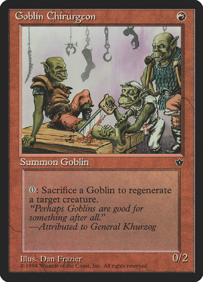 Goblin Chirurgeon (Dan Frazier) [Fallen Empires] | Good Games Modbury
