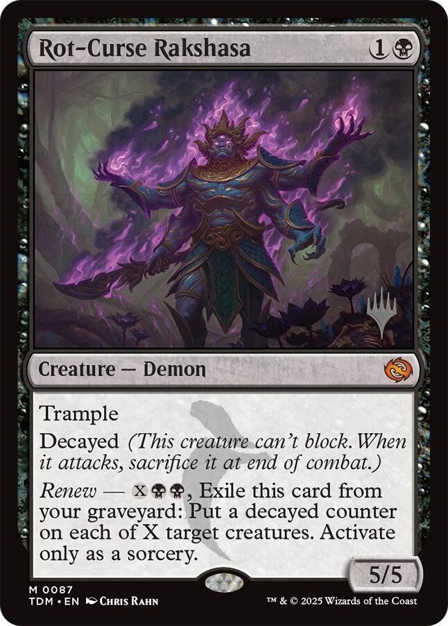 Rot-Curse Rakshasa 87 (Promo Pack: Tarkir: Dragonstorm)  | Good Games Modbury