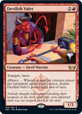 Devilish Valet 105p/161 (Promo Pack: Streets of New Capenna)  - Foil | Good Games Modbury