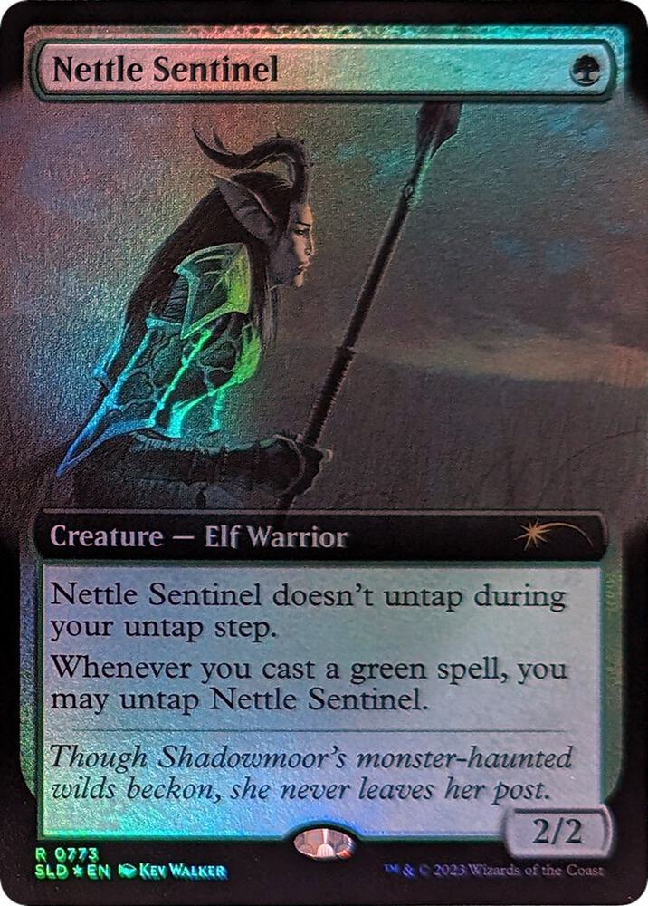 Nettle Sentinel Extended Art 773/1 (Secret Lair Drop Series)  - Foil | Good Games Modbury