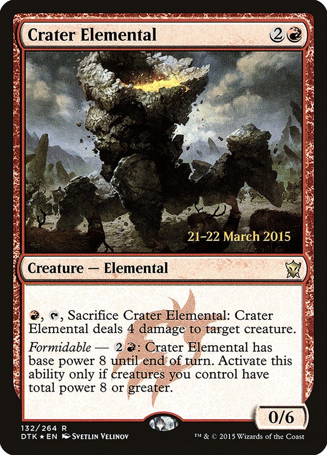 Crater Elemental [Dragons of Tarkir Prerelease Promos] | Good Games Modbury