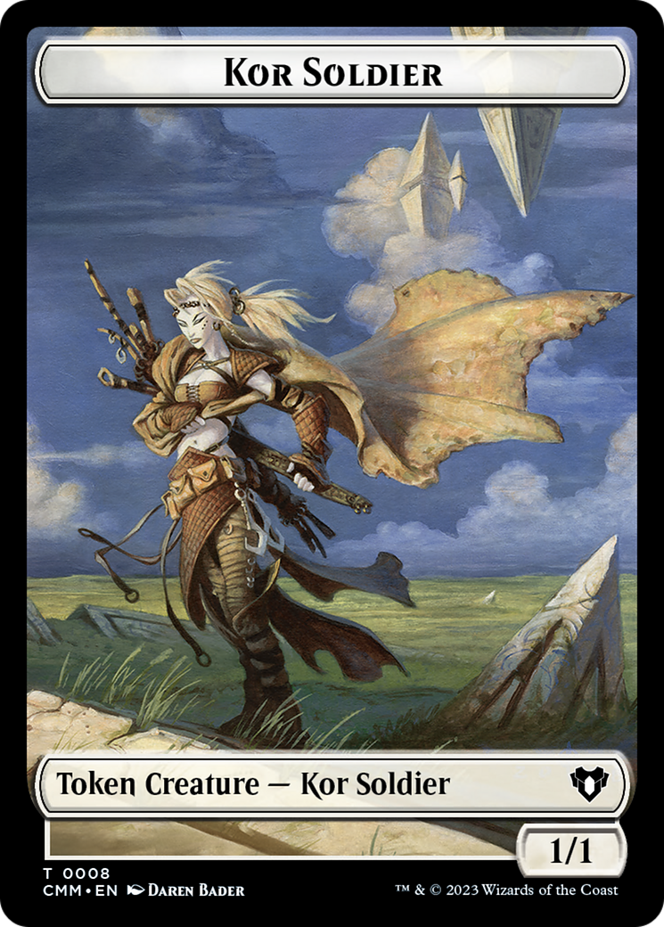 Soldier // Kor Soldier Double-Sided Token [Commander Masters Tokens] | Good Games Modbury