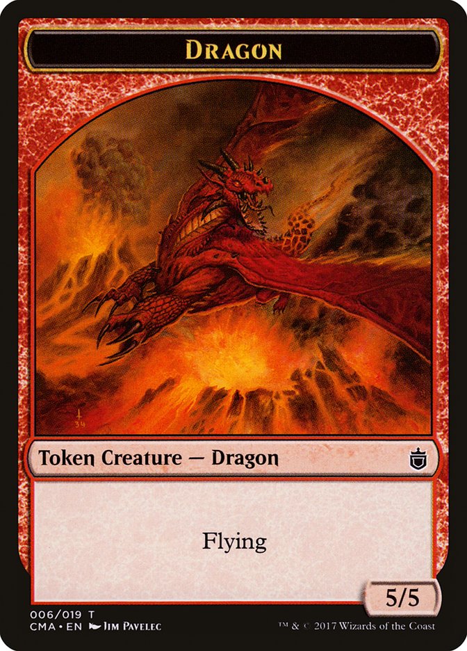 Dragon Token [Commander Anthology Tokens] | Good Games Modbury