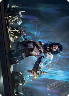 Halvar God of Battle Art Card Gold Stamped Signature 2 (Art Series: Kaldheim)  | Good Games Modbury