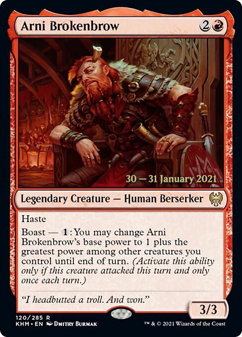 Arni Brokenbrow 120s/1 (Prerelease Cards)  - PreRelease Foil | Good Games Modbury