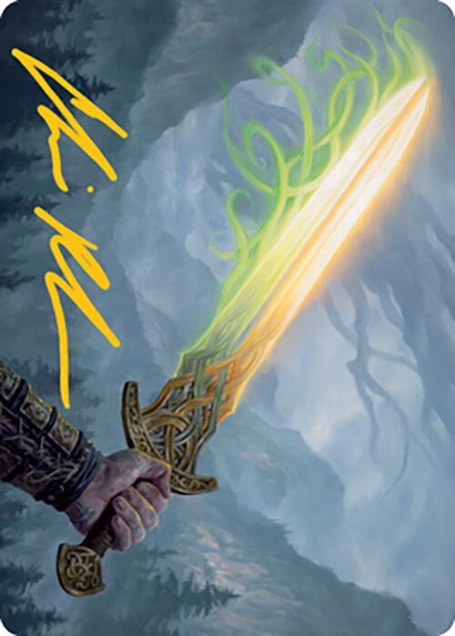 Sword of Hearth and Home Art Card Gold Stamped Signature 64 (Art Series: Modern Horizons 2)  | Good Games Modbury