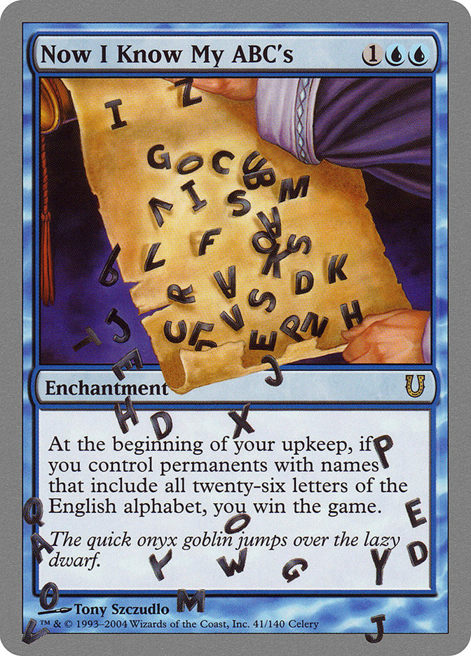 Now I Know My ABC's 41/140 (Unhinged)  - Foil | Good Games Modbury