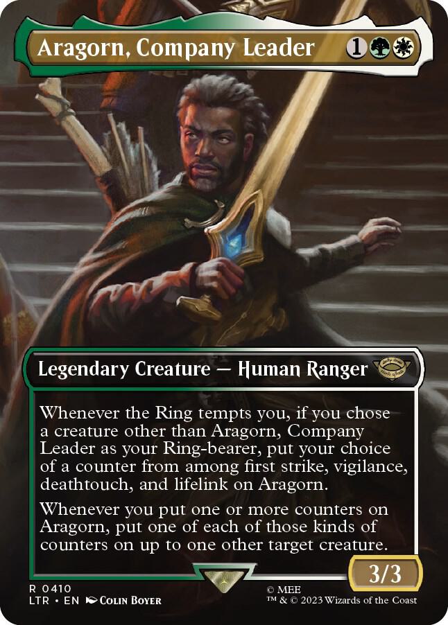 Aragorn, Company Leader 410/281 (Universes Beyond: The Lord of the Rings: Tales of Middle-earth)  - Borderless | Good Games Modbury
